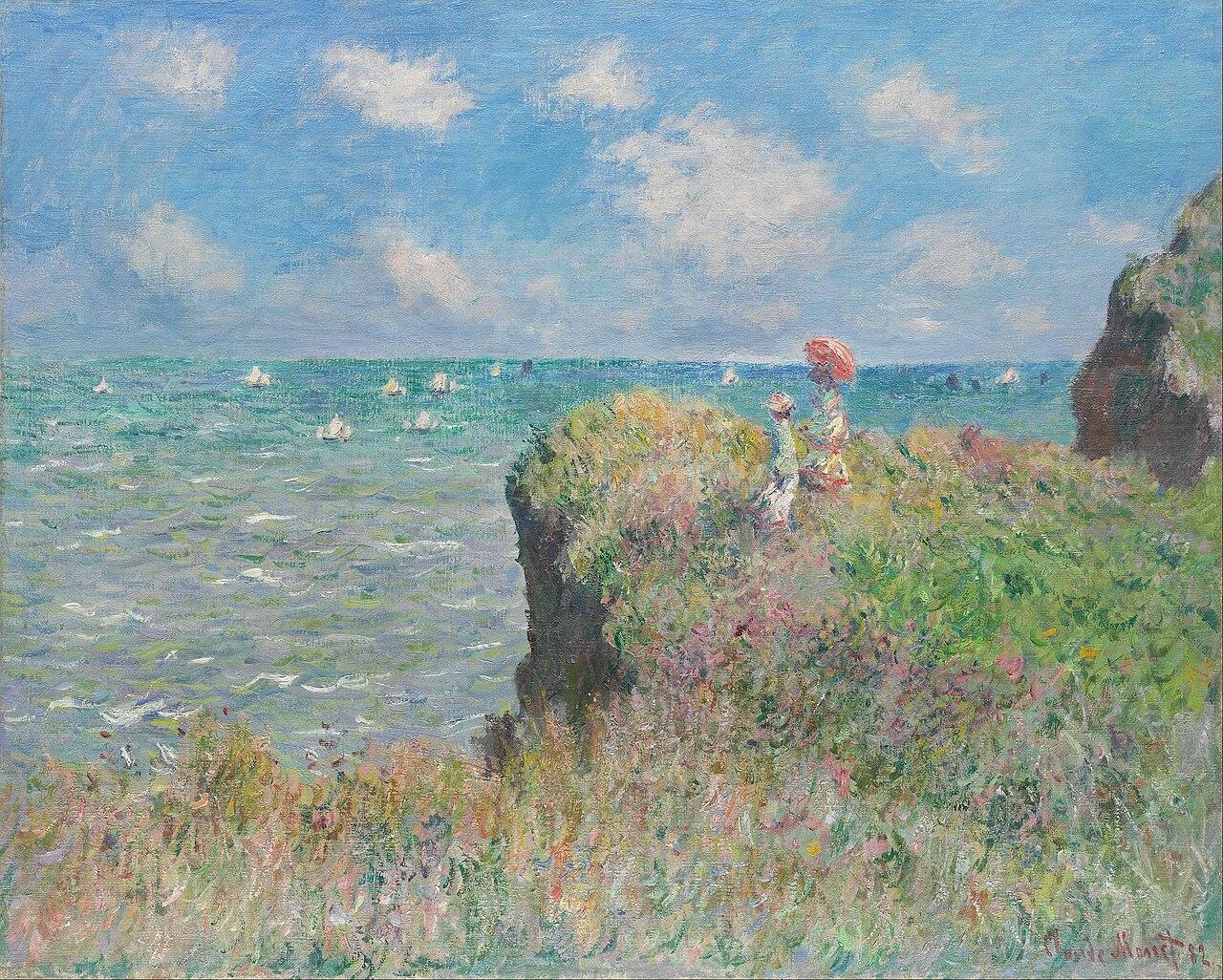 Cliff Walk at Pourville — Claude Monet, original artwork; not a product photo
