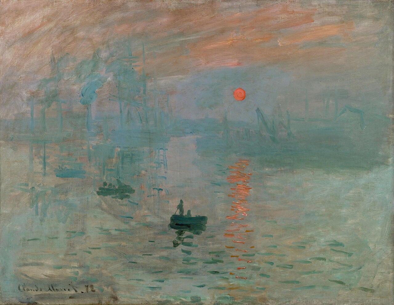 Impression, Sunrise — Claude Monet, original artwork; not a product photo