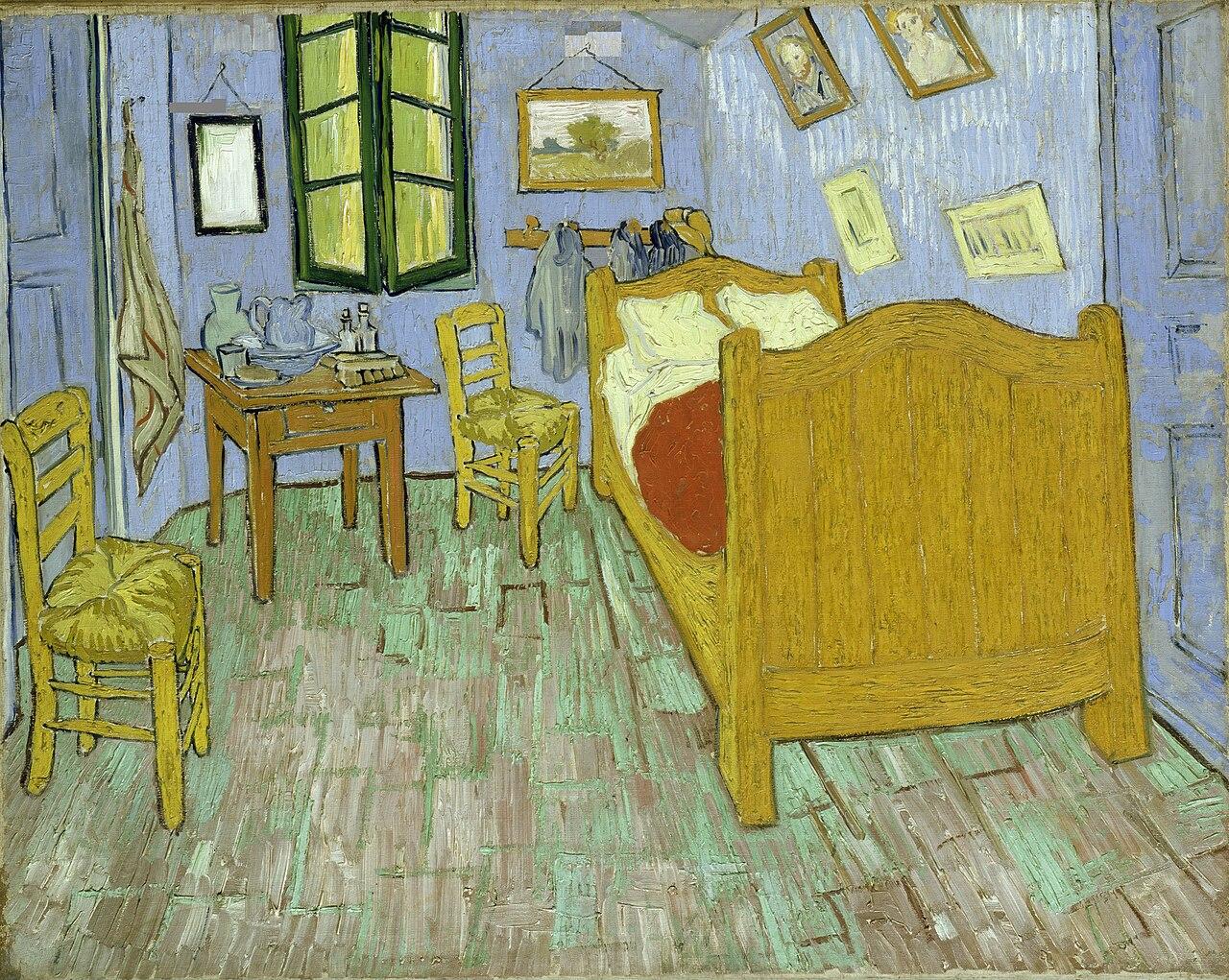 The Bedroom (Chicago version) — Vincent van Gogh, original artwork; not a product photo