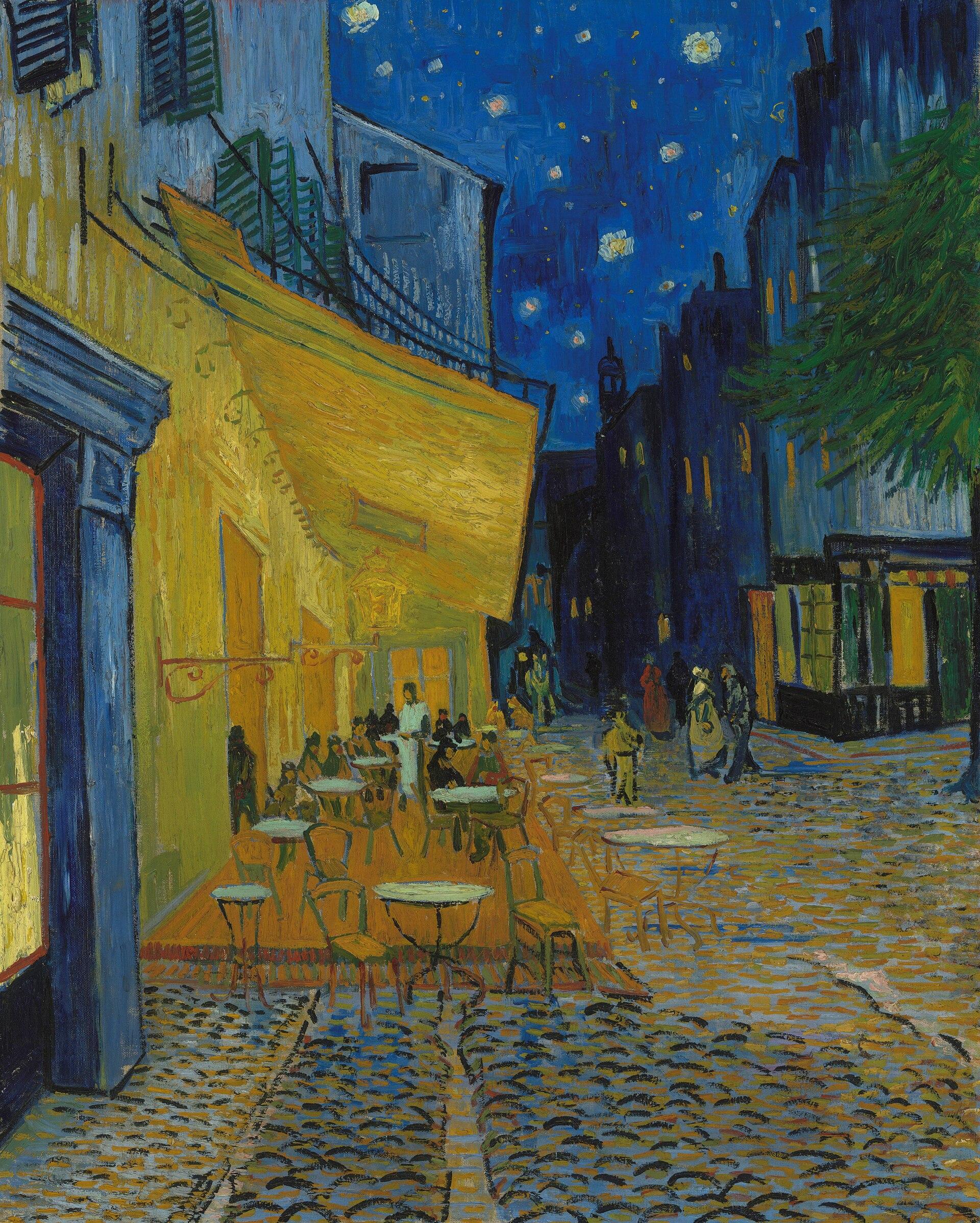 Café Terrace at Night — Vincent van Gogh, original artwork; not a product photo