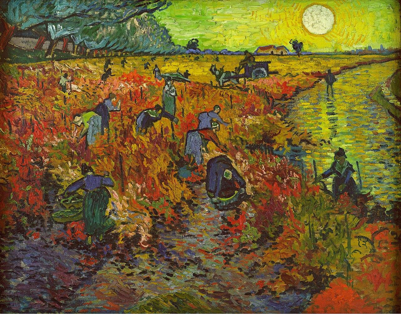 The Red Vineyard — Vincent van Gogh, original artwork; not a product photo