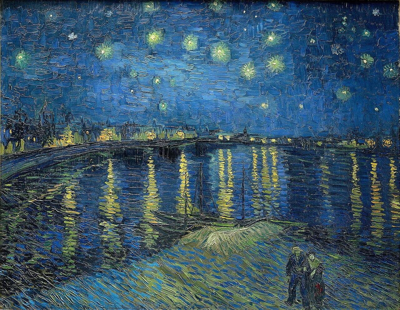 Starry Night over the Rhône — Vincent van Gogh, original artwork; not a product photo