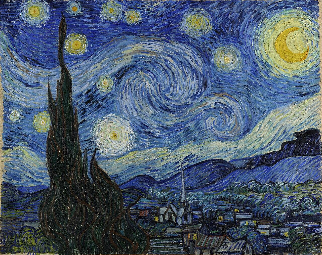 The Starry Night — Vincent van Gogh, original artwork; not a product photo